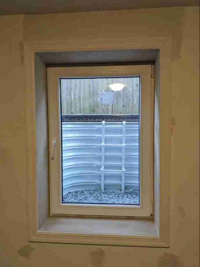 New Egress Window System Installation in Basement